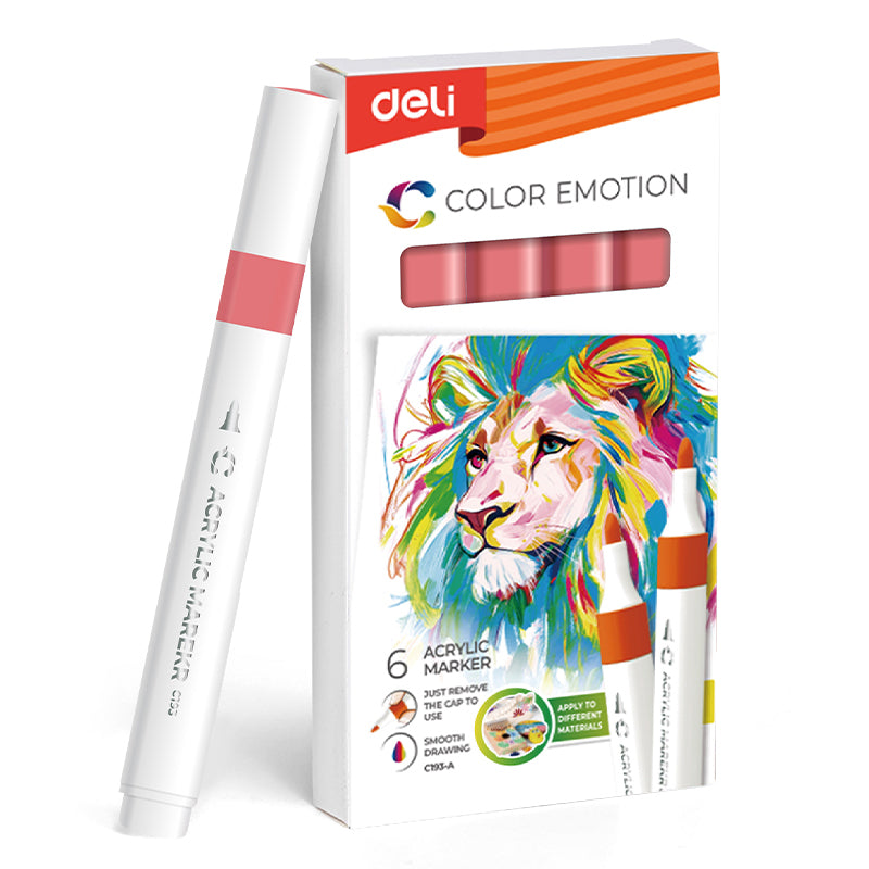MARKER ACRILIC PORTOCALIU INCHIS COLOR EMOTION DELI MARKER ACRILIC PORTOCALIU INCHIS COLOR EMOTION DELI